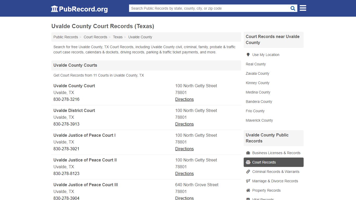 Free Uvalde County Court Records (Texas Court Records) - PubRecord.org